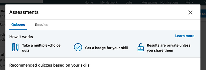 LinkedIn-taitoarvioinnit antavat sinulle vahvistusmerkin
