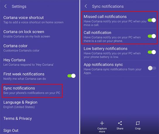 Kuinka saada saapuvien puheluiden hälytyksiä Windows 10 -käyttöjärjestelmässä Android Cortana -asetuksilla