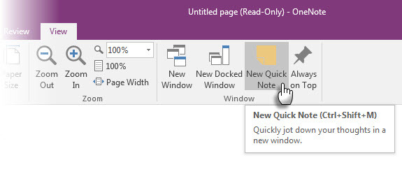 Microsoft OneNote - Uusi nopea huomautus