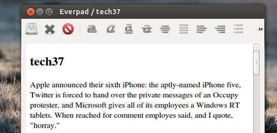 Everpad: Paras Evernote-asiakas Ubuntun [Linux] everpad-muistilappulle