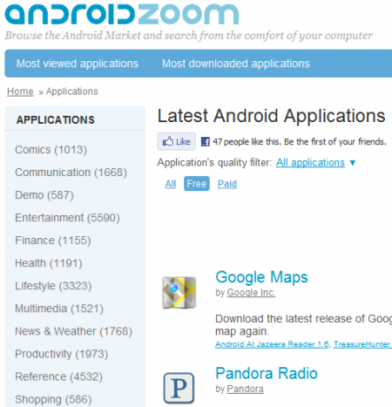 5 suosituinta sivustoa, joiden avulla voit löytää sovelluksia Android-puhelimellesi 3 droidapps androidzoom1