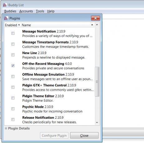Pidgin-off-the-record-plugin