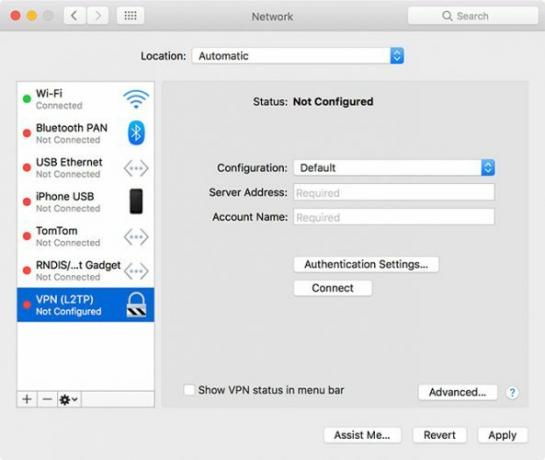 macOS VPN -asennus