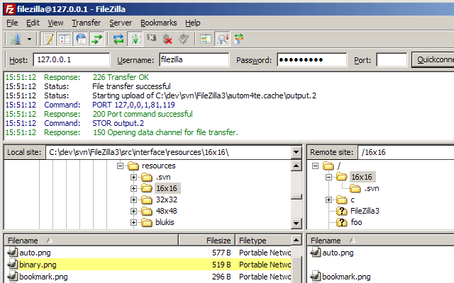 Tämä on näyttökuva yhdestä parhaista Windows FTP-ohjelmista. Sitä kutsutaan FileZilla