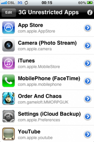 3G Unrestrictor 5 antaa sinun hallita iPhonen tietoja [Cydia, iOS] 3GU-käyttöliittymä rajoittamaton