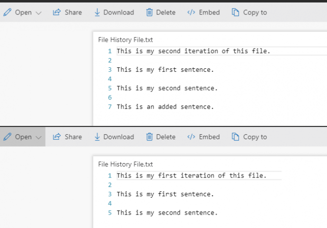 onedrive-tiedostohistorian version ominaisuus