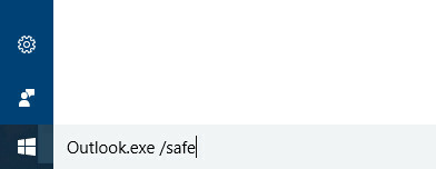 Outlookin käynnistäminen vikasietotilassa Windows 10: ssä