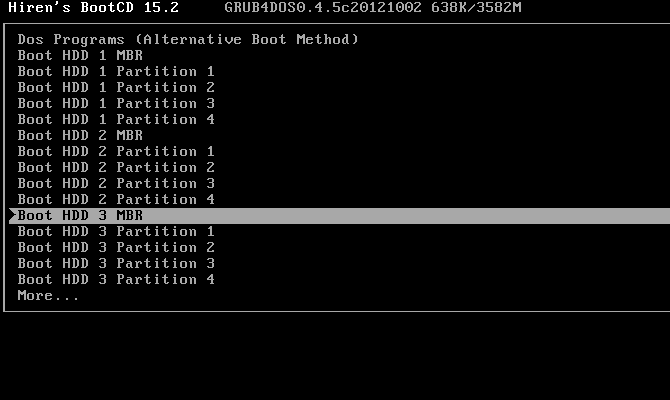Hiren Boot CD: Monitoimilaitteen käynnistys-CD kaikille tarpeille HBCD Boot HDD -asetukset 670x400