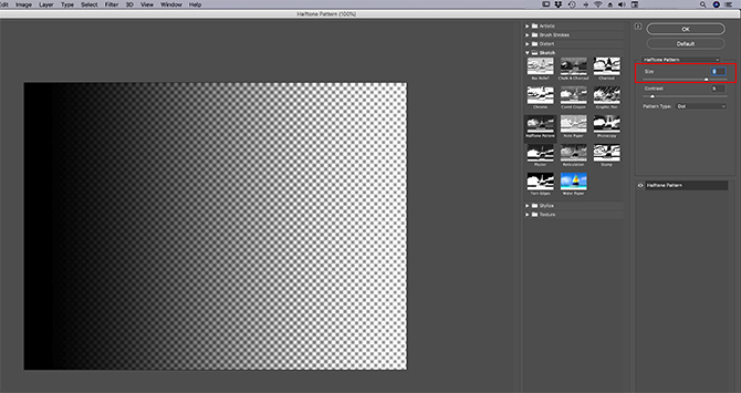 Luo Photoshop Texture Säädä tekstuurikokoa