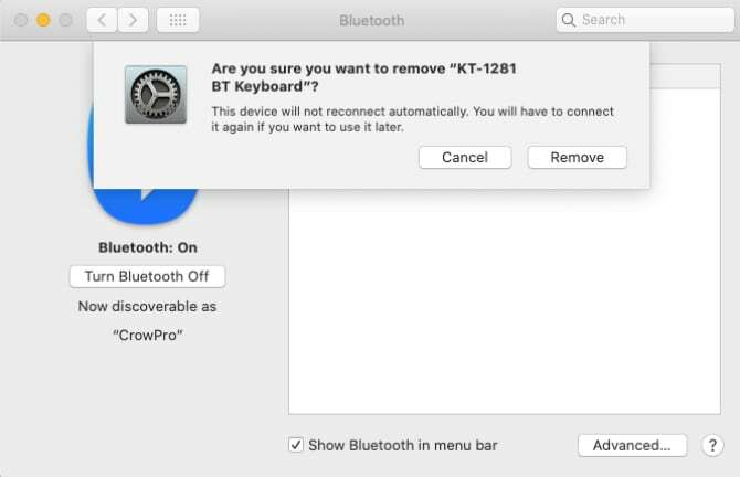 Bluetooth-laitteiden poistaminen ja lisääminen uudelleen MacOS-laitteeseen