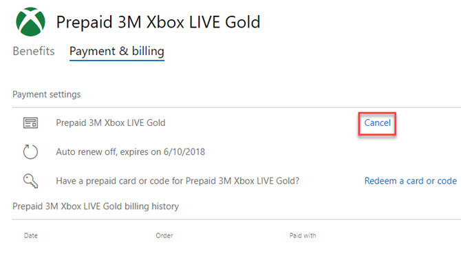 Xbox Live -tilauksen peruuttaminen Peruuta Xbox Live