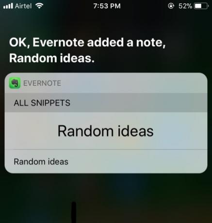 Kuinka kaapata ideoita Evernoteen 5 sekunnissa käyttämällä Siri-äänikomentoja Siri Note Evernotessa