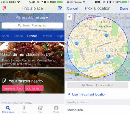 Foursquare käynnistyy etsintätyökaluna makuusi 4sq-löytön perusteella