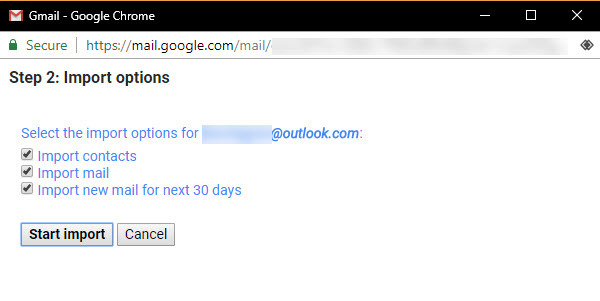 Gmail-Tuonti Vaihtoehdot