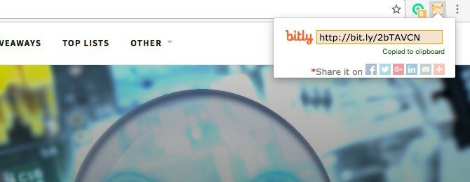 Chrome-laajennus Bit.ly