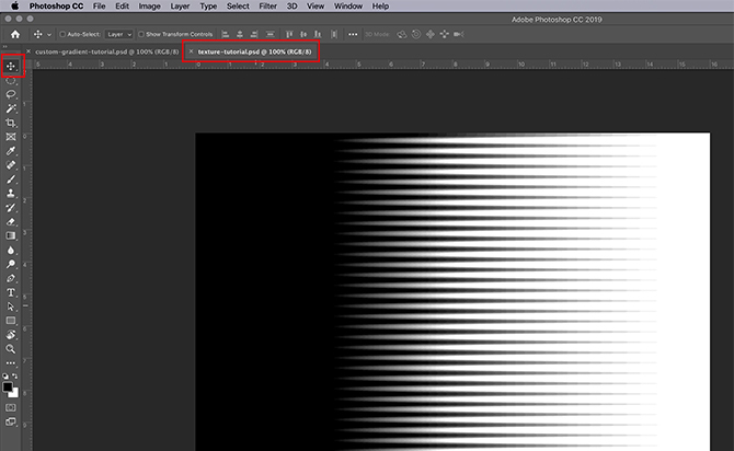 Luo Photoshop Texture Select Texture uudelle kuvalle