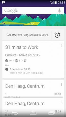 Google Now -hälytys