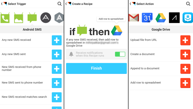 IFTTT-For-Android-puhelin-Tukit-SMS-Google-Drive-Backup-tekstit
