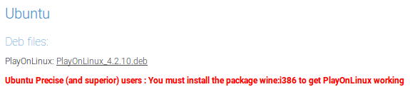 PlayOnLinux Debian -paketti