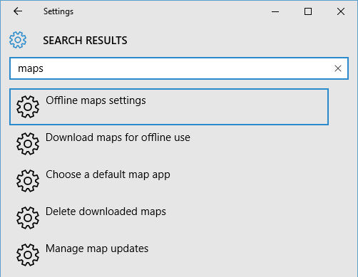 Windows 10 Maps -asetukset