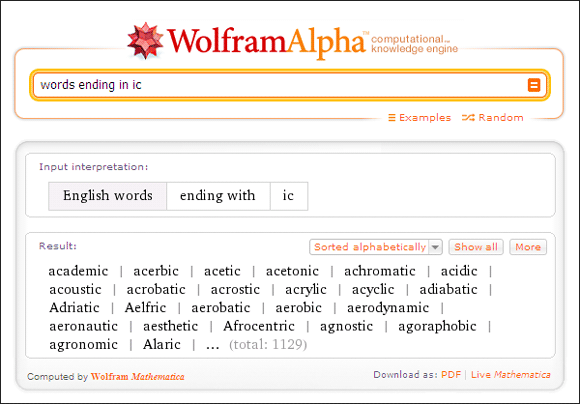 10 hienoa Wolfram Alpha -käyttöä, jos luet ja kirjoitat englanniksi Wolfram Alpha02