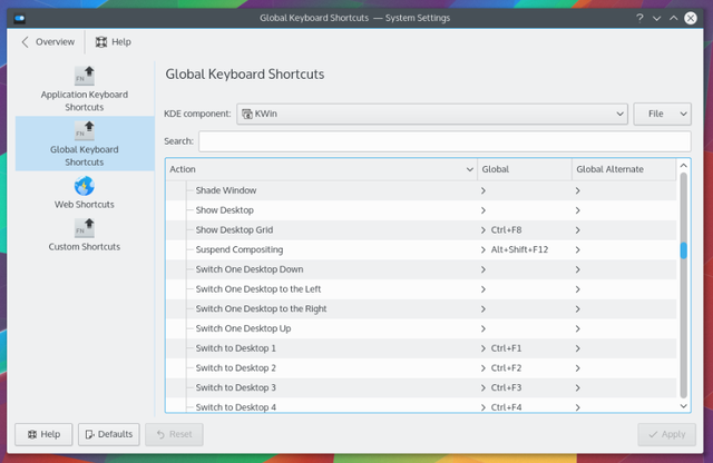 LinuxShortcuts-KDE-System-asetukset