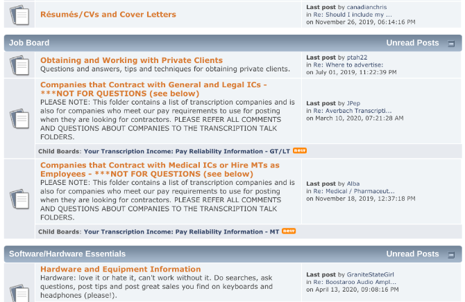 Transcription Essentials kertoo, kuinka pääset mukaan online-transkriptiotyöhön, ja tarjoaa myös työpaikkailmoituksia