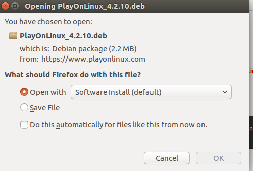 PlayOnLinux-asennus