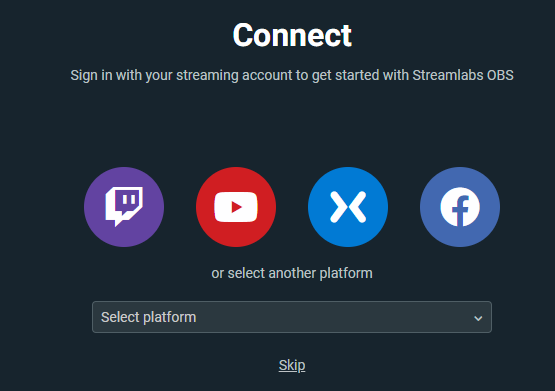 Streamlabs Connect -tili