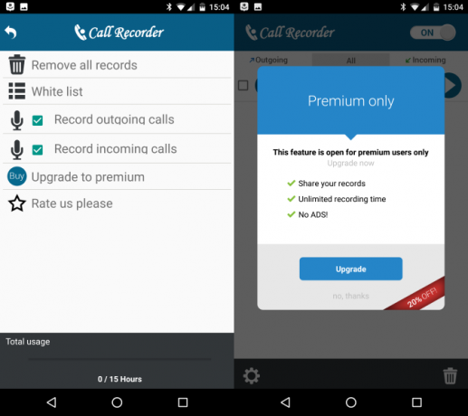 android-call-tallennin automaattinen