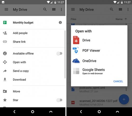 android google drive -ominaisuudet