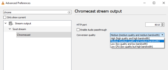 Kuinka suoratoistaa videoita VLC: stä Chromecastiin muo entertaiment vlc3 chromecast muuntamisvalikko 1