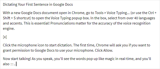 Google Doc -sovelluksen kirjoittaminen: Salainen ase tuottavuudelle google docs -sovelluksen äänityyppiesimerkki