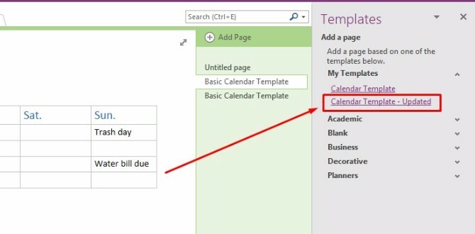 luoda onenote-kalenterimallin