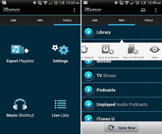 synkronoi iTunes android