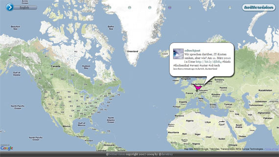 3 hienoa Twitter- ja Google Maps -hahmoja, jotka kannattaa tarkistaa twittervision kautta