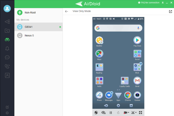 Tallenna Android-näyttö tietokoneellesi AirDroidilla