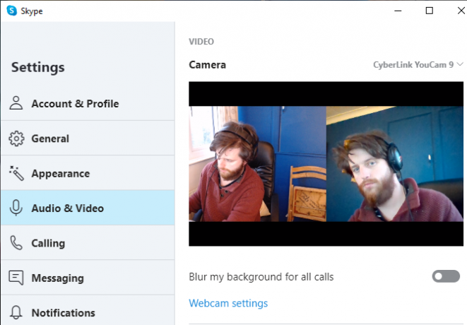 Youcam 9 skype -asetukset