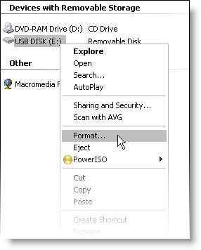 vioittunut usb-asema